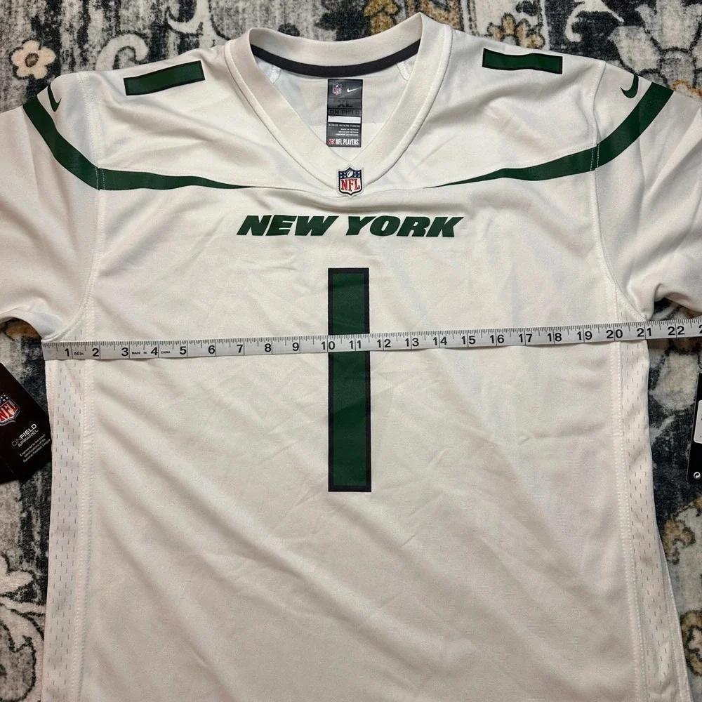 Nike NFL‎ New York Jets Ahmad Sauce Gardner Game White Jersey Youth XLarge NWT